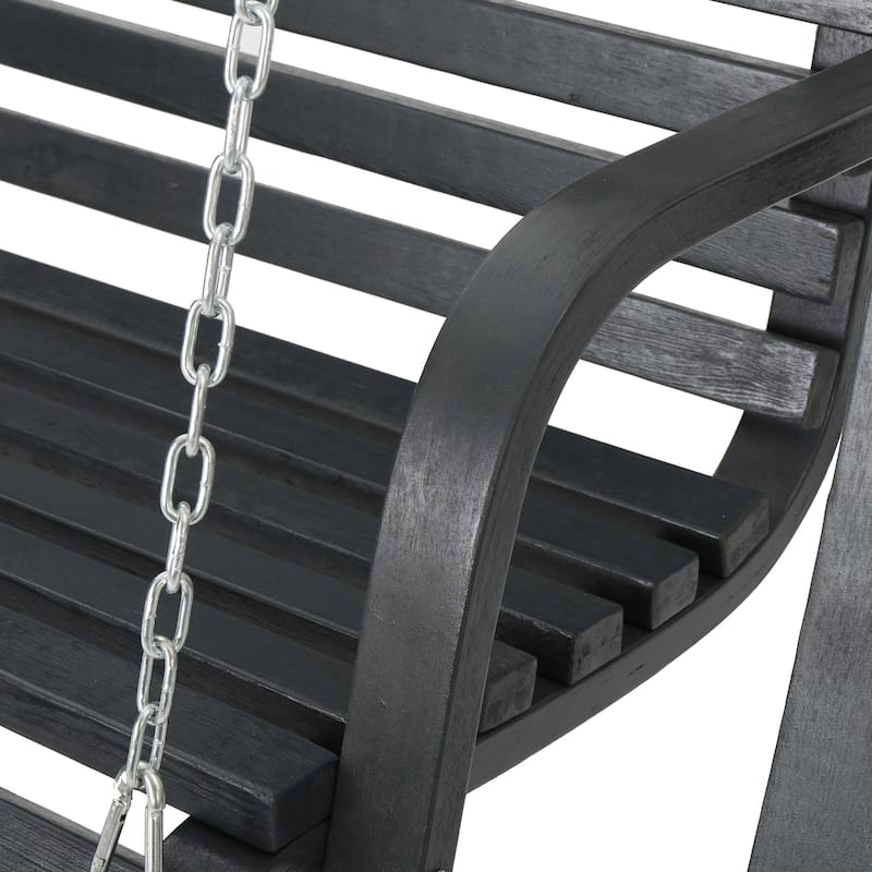 Wood Outdoor Swing Loveseat