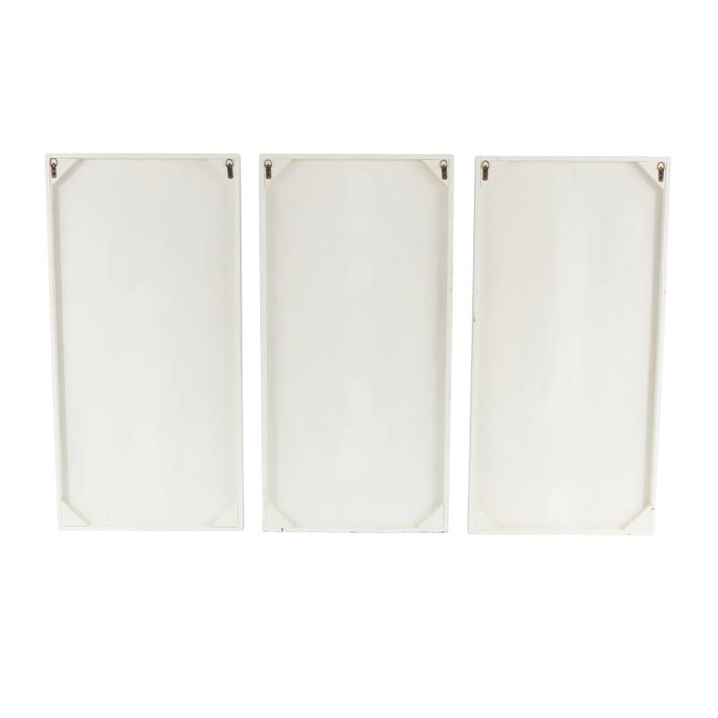 Wooden World Map 3D Home Wall Decor - Set of 3 White - Roche River Decor