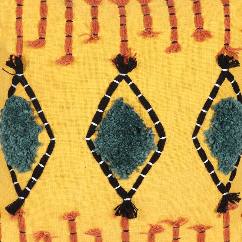 Novica Handmade Diamond Mine Embroidered Cotton Cushion Covers (Pair)