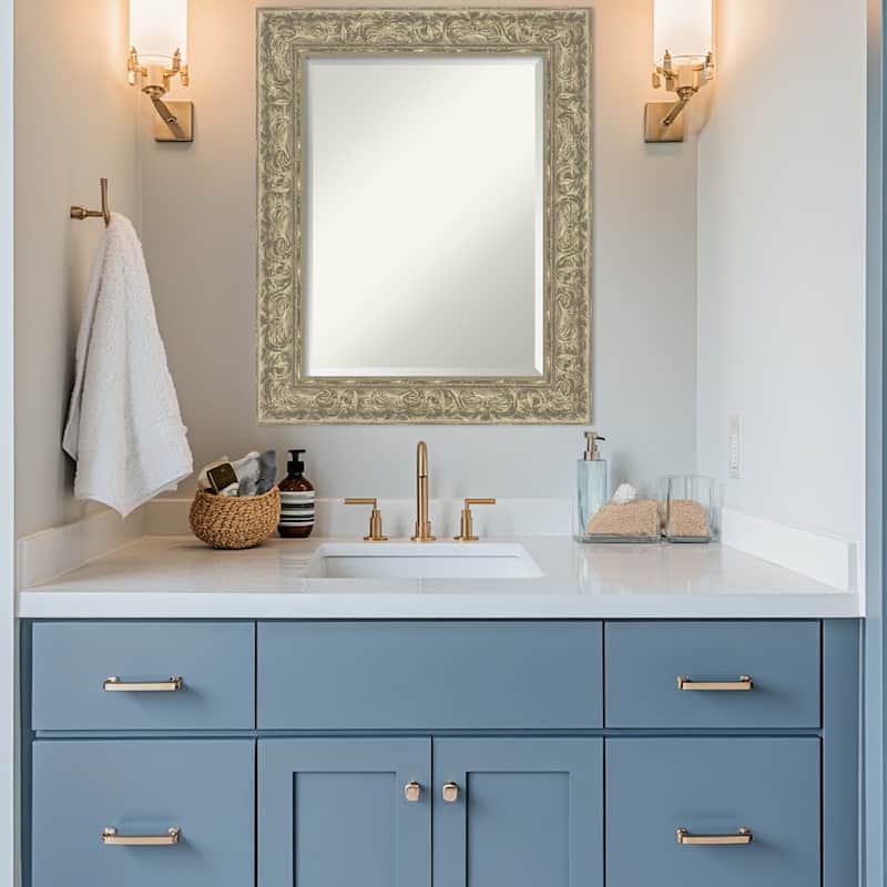 Luxe Beveled Framed Bathroom Vanity Wall Mirror