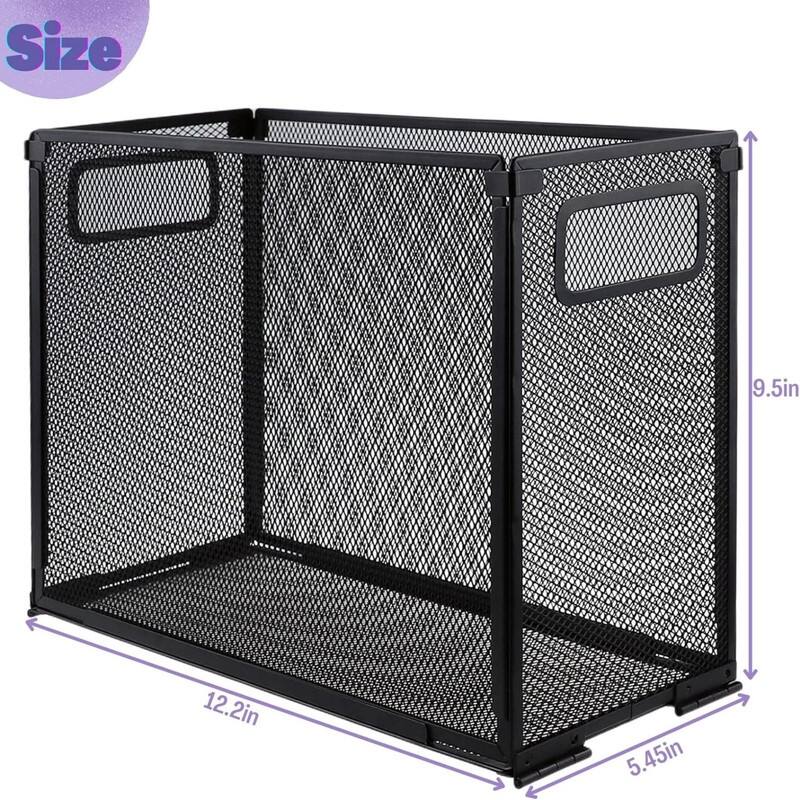 2Pack Mesh Hanging File Folder Organizer(Black)