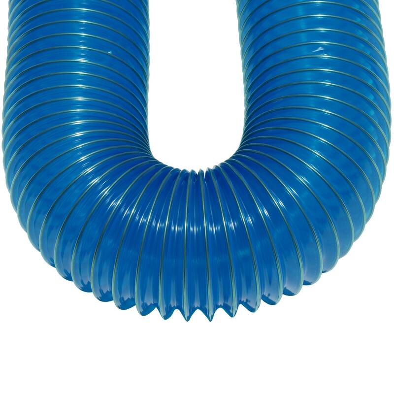 Rubber-Cal "PVC Flexduct" General Purpose - Blue - 2" ID x 12' (Fully Stretched) - 2x144