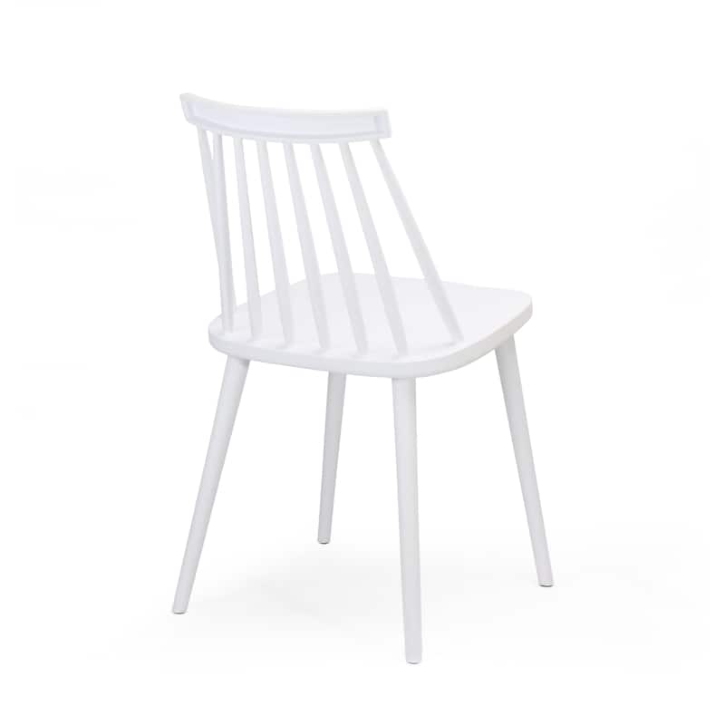 Farmhouse Spindle Back Dining Chairs Set of 2, Windsor Chairs Mid-Century Modern Armless Kitchen Side Chairs