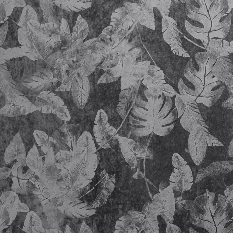 Velvet Curtains Embossed Floral Design Thermal Insulated Leaf Pattern Curtains