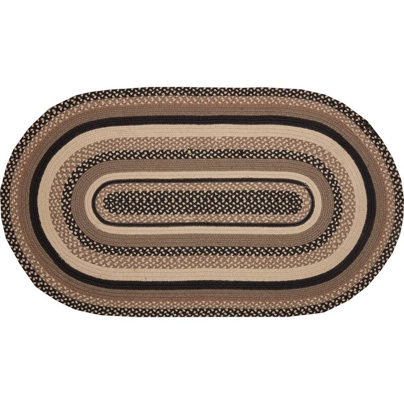 Sawyer Mill Charcoal Jute Rug Oval w/ Pad 27x48 - 27x48