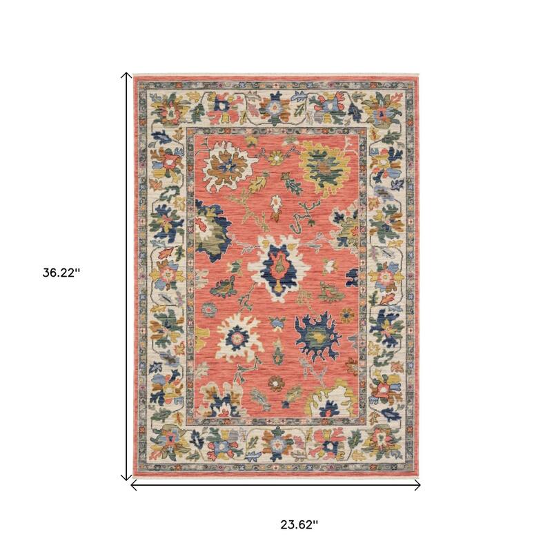 HomeRoots Oriental Traditional Rectangle Area Rug