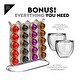 preview thumbnail 2 of 0, ChefWave Espresso Machine for Nespresso Capsules (Black) with Holder and Cups - 5.9" x 12.8" x 9.8" 5.9" x 12.8" x 9.8" - Black