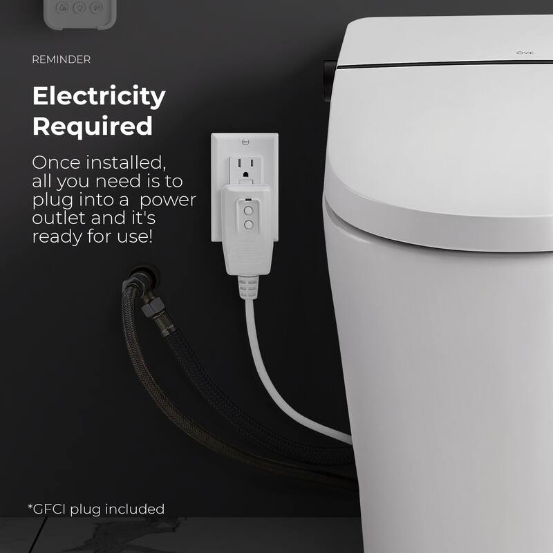 Ove Ella Dual-Flush Smart Bidet Toilet with Built-in Tank