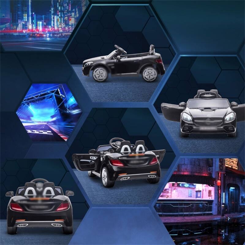 Kids Electric Ride-On Vehicle 1 Seater with Parental Remote and Adjustable Speed USB AUX TF Slot - 42.25"L x 24.5"W x 17.25"H
