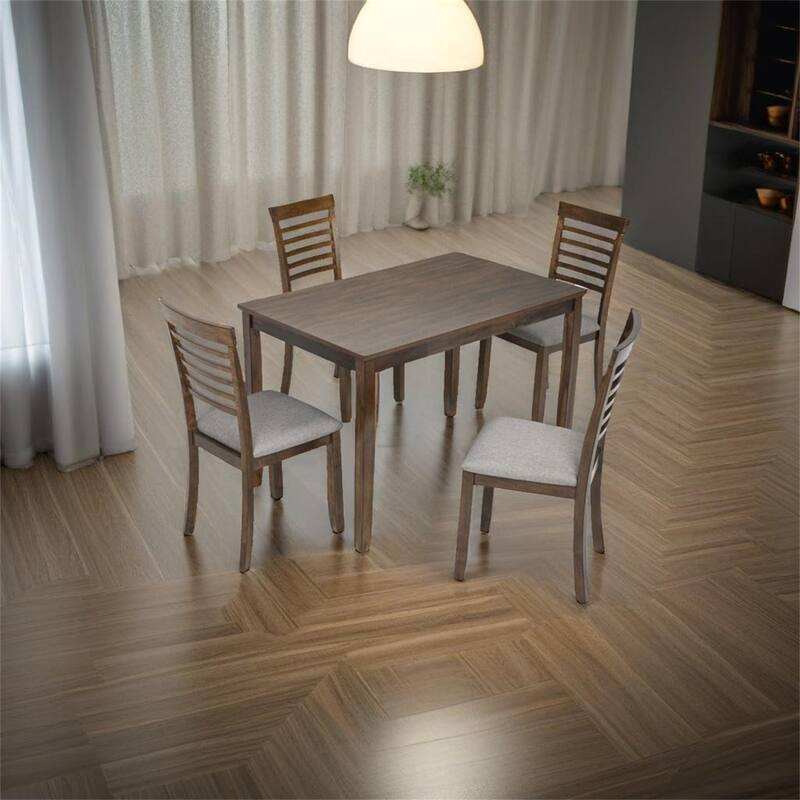 Wooden Dining Rectangular Table set for 4