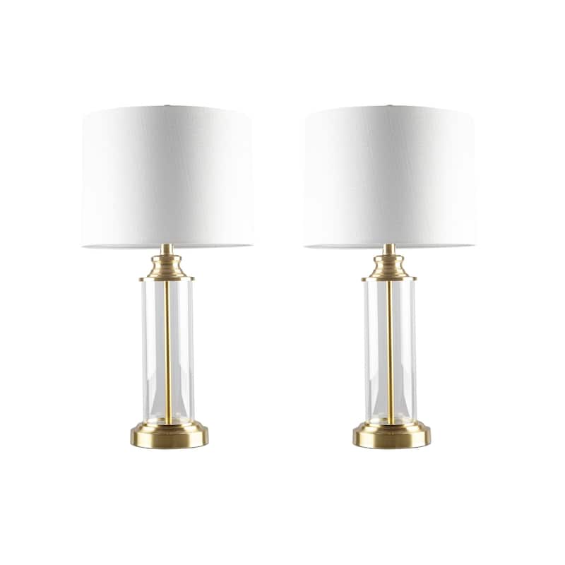 510 Design Clarity Glass Cylinder Table Lamp Set of 2