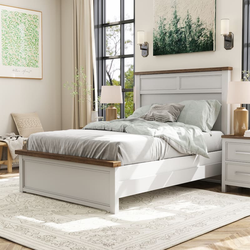 Furniture of America Althea Modern Farmhouse 5-Piece Wood Kids Panel Bedroom Set