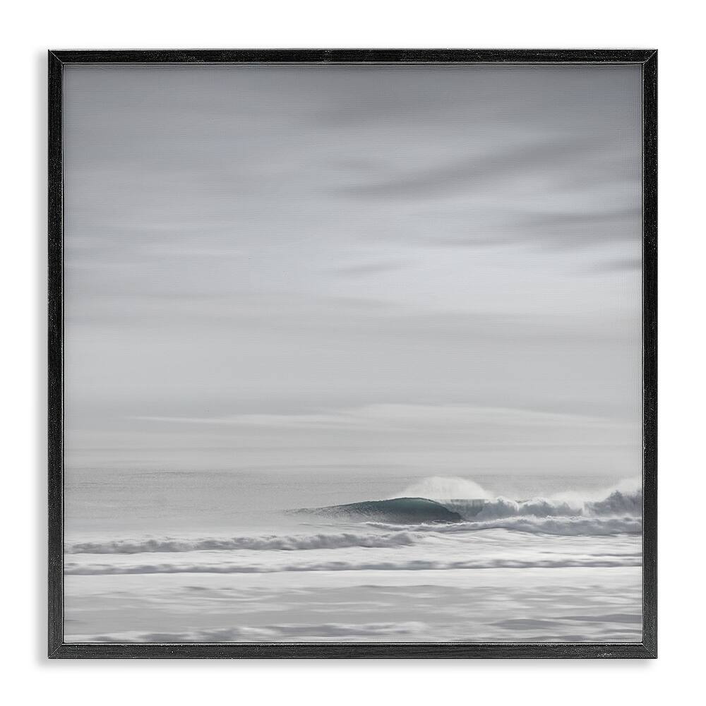 Stupell Misty Grey Beach Ripples Framed Giclee Art Design By Maggie Olsen