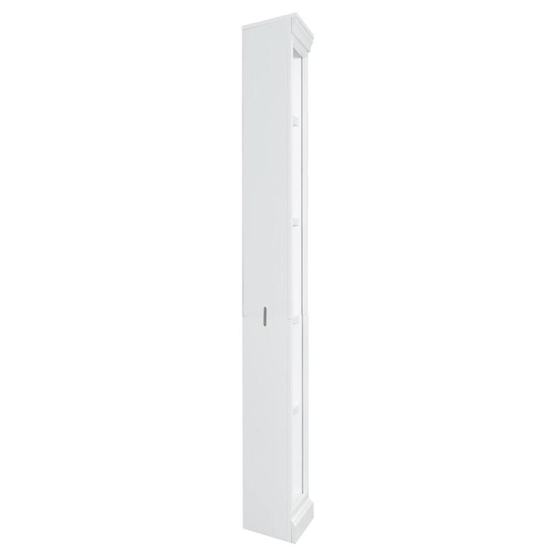 83.4" Corner Bookcase Display Stand with LED Light, 5-Tier Shelves