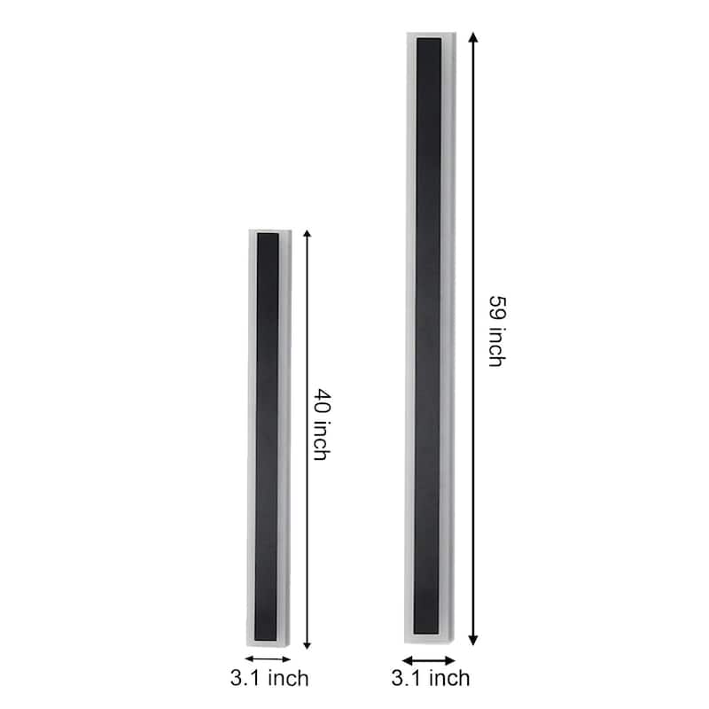Set of 2 Outdoor Long Strip LED Wall Sconce RGBCW Wall Light Lamp