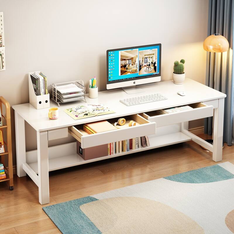 WILK Solid Wood Kids Desk, Writing Desk, Study Desk with Drawers