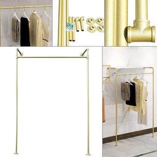 Gold Modern Simple Wall-Mounted Storage Garment Rack - 47.2*11.8*66 ...