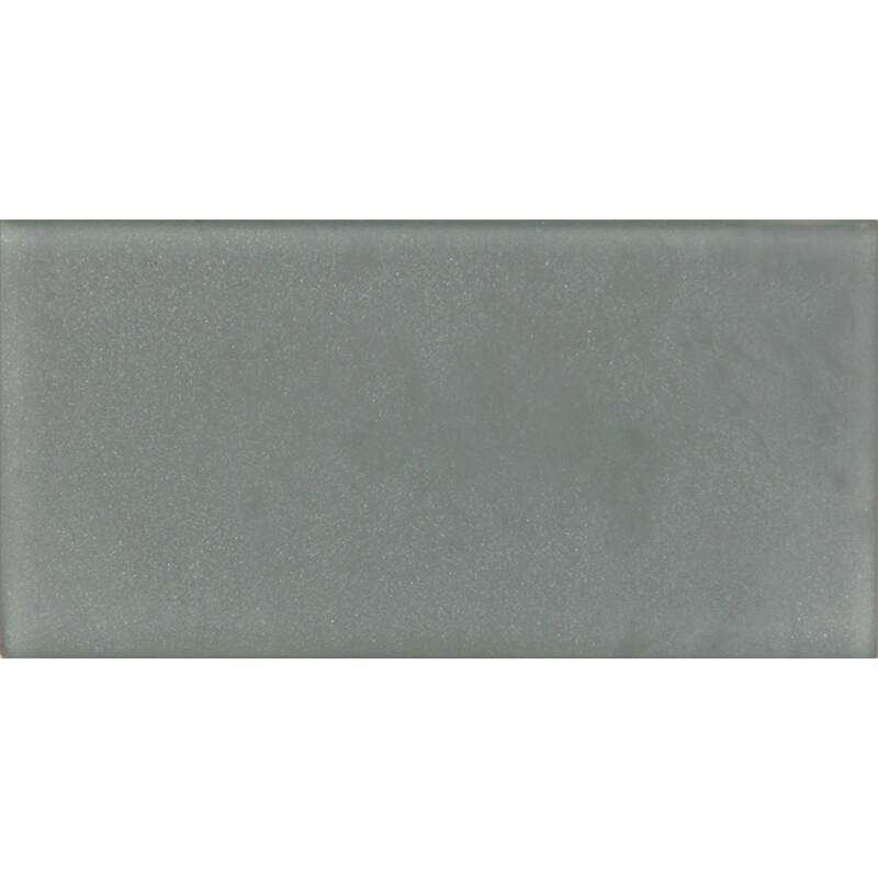Apollo tile 3" x 6" Colorway Matte Stone Blue Glass Tile (5 sq ft/case) - 40 Pack
