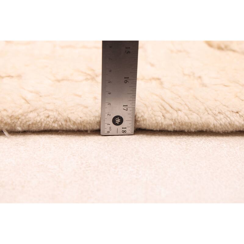 ECARPETGALLERY Hand-knotted Looma Cream Wool Rug - 8'0 x 9'8