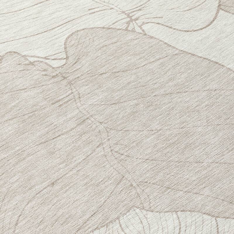 Machine Washable Indoor/ Outdoor Tropical Floral Chantille Rug