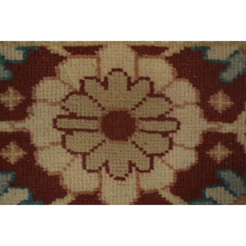 Hand Knotted Oriental 100% Wool Carpet Traditional All-Over Brown Ziegler Area Rug - 3' 8'' X 2' 0''