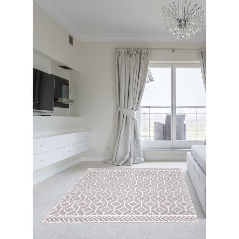 ECARPETGALLERY Braid weave Sienna Grey Wool Rug - 6'2 x 9'3