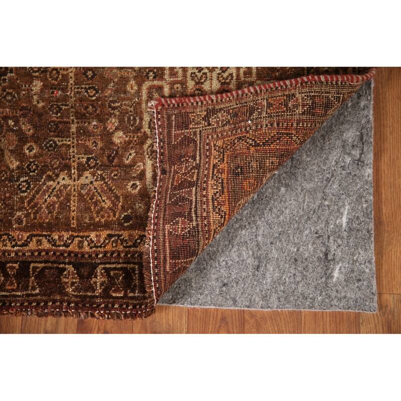 Qashqai Persian Antique Rug Hand-Knotted Vegetable Dye Wool Carpet - 4'8"x 7'9"