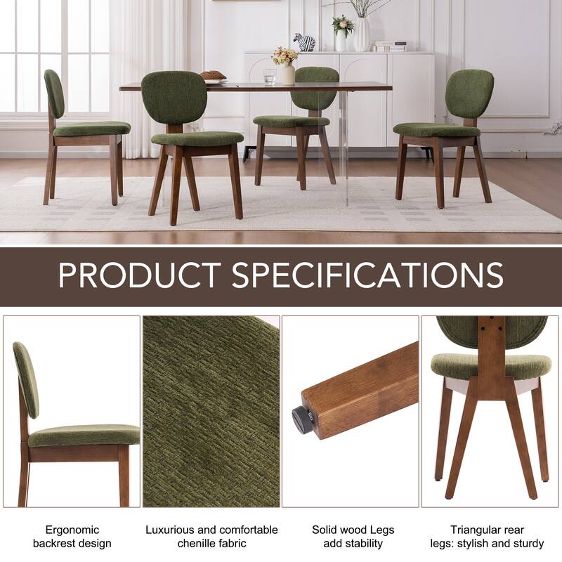Set of 2/4/6 Mid-Century Modern Upholstered Dining Chairs