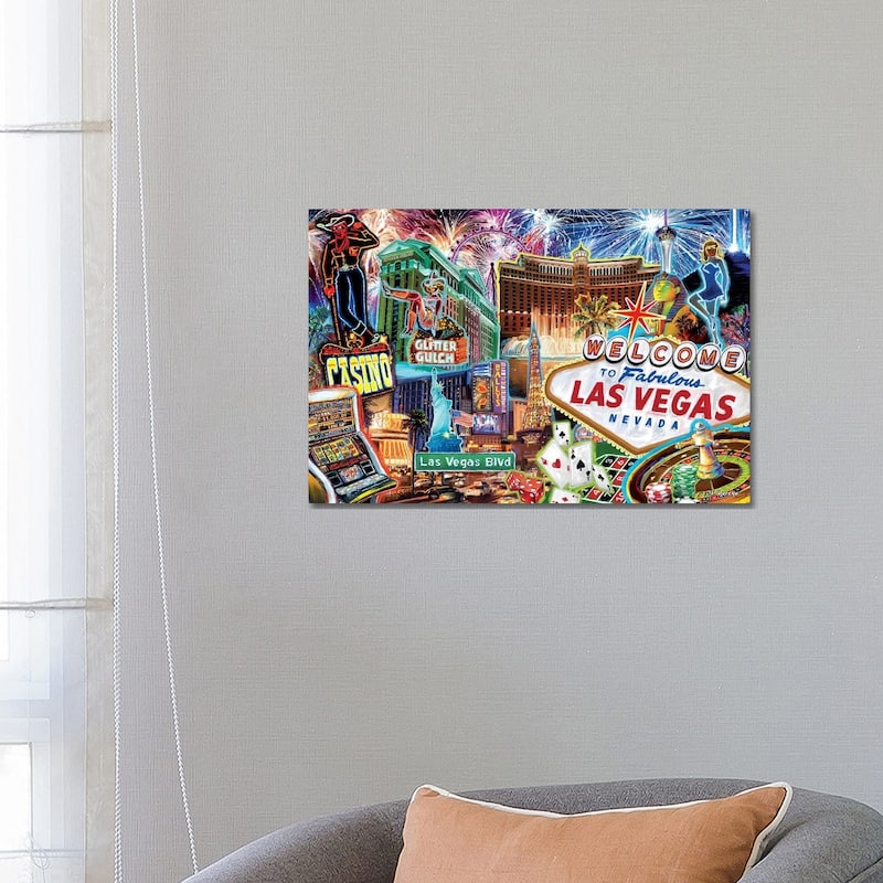 iCanvas "Las Vegas Pop Art" by P.D. Moreno Canvas Print - 18x26x1.5