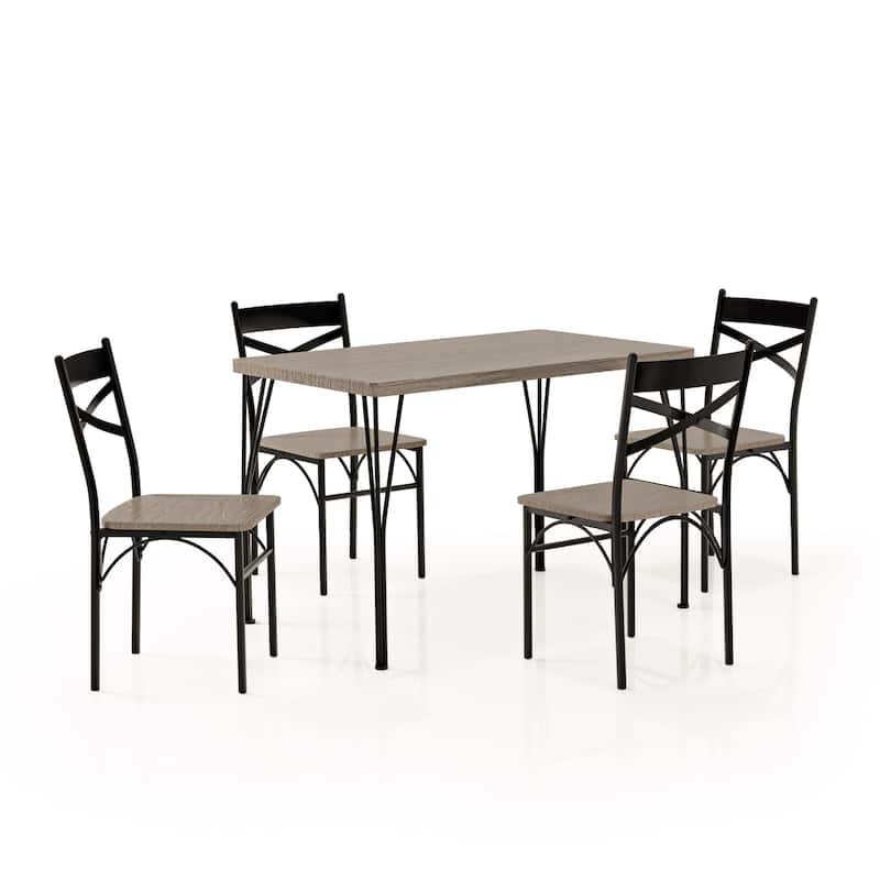 Zath Industrial Metal 5-Piece Dining Set by Furniture of America