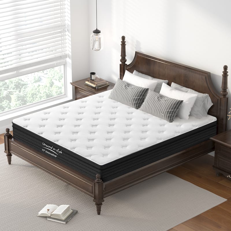 12 Inch Hybrid Mattress Individually Pocketed Innerspring（Twin/Full/Queen/King） - Full