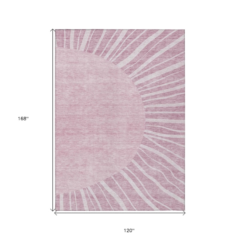 HomeRoots Abstract Transitional Rectangle Outdoor Rug