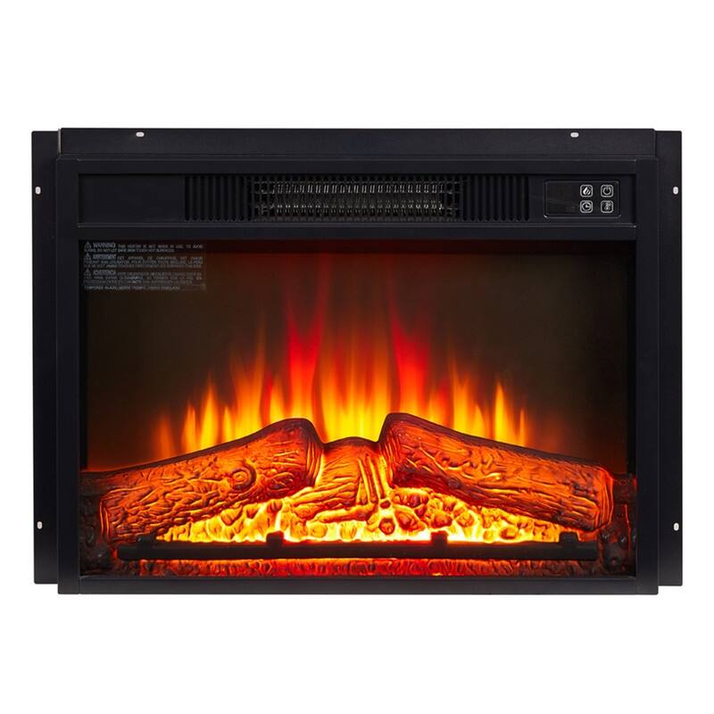 18/23/33 Inch Electric Fireplace Insert Ultra Thin Heater with Set Realistic Flame Touch Remote Control Overheating Protection