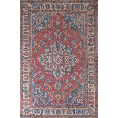 Bakhtiari Persian Vintage Area Rug Handmade Wool Carpet - 6'10"x 10'1"