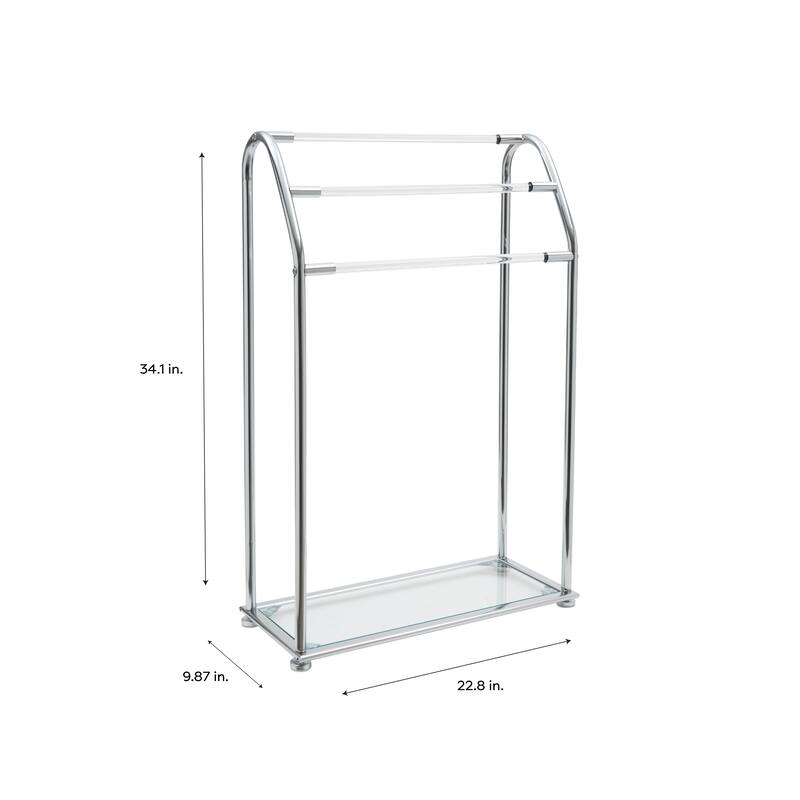 Organize It All Freestanding Acrylic Towel Rack - 22.75x9.87x34.12