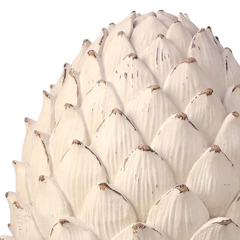 Resin Weathered Artichoke Pedestal 9.75"