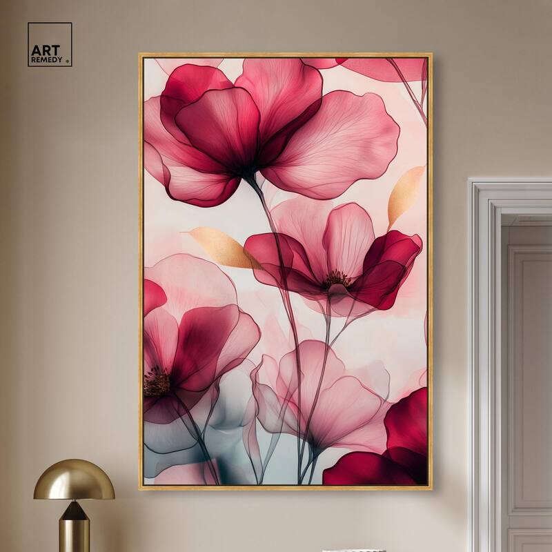 Chiffon Cherry Charm Canvas by Art Remedy