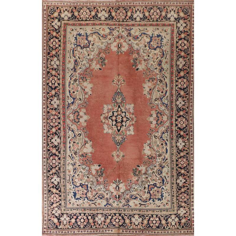 Mahal Persian Vintage Area Rug Hand-Knotted Wool Carpet - 8'5"x 12'2"