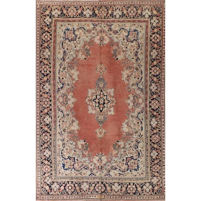 Mahal Persian Vintage Area Rug Hand-Knotted Wool Carpet - 8'5"x 12'2"