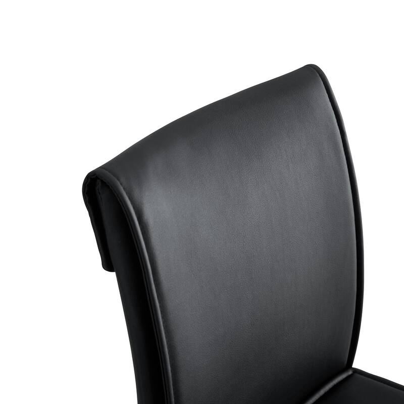 Black Leather Dining Counter Height Chair Set of 2 Bed Bath & Beyond