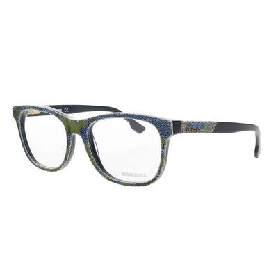Diesel DL5124 Denim/Black Modified Square Eyeglasses for unisex