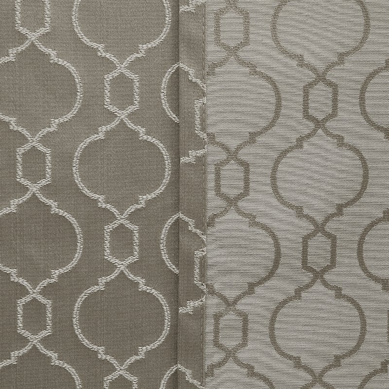 Deconovo Geometric Knitting Room Darkening Grommet Curtain(2 Panels)