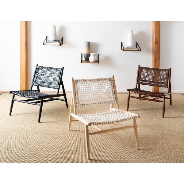 Safavieh Bandelier Leather Weave Accent Chair 26 W X 31 5 L X 30 7 H On Sale Overstock 21185500