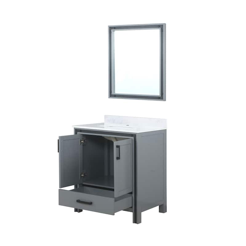 Ziva Bath Vanity, White Quartz Top and Mirrors