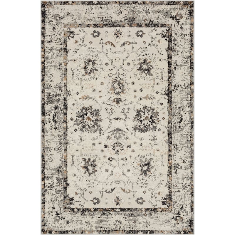 Mohawk Home Fredia Floral Ornamental Woven Area Rug - 2' x 3' 8" - Light Grey