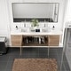 preview thumbnail 3 of 5, Luxy 72" White Oak Double Vessel Sink Bath Vanity with Quartz Top