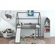 preview thumbnail 12 of 16, Stylish Full Loft Bed with Slide and Ladder, Solid Pine Wood Frame, Modern Design