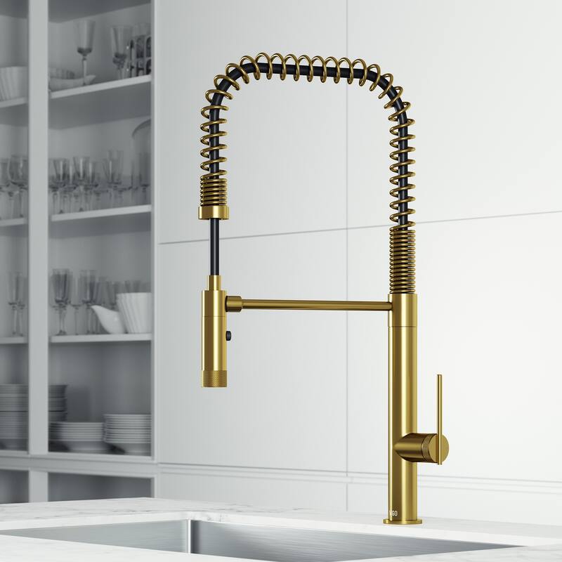 VIGO Sterling 23" H Single Handle Pull-Down Sprayer Kitchen Faucet