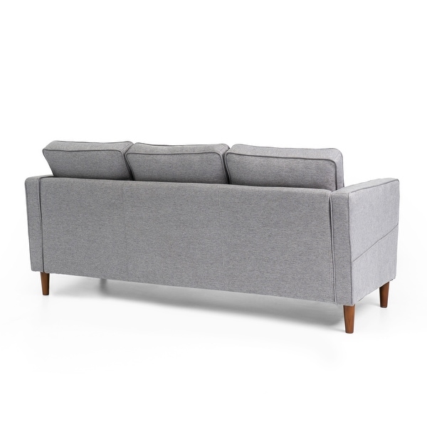 hana** HANA Modern Linen Sofa w/ Arm Pockets by Crown Comfort - On