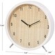 preview thumbnail 20 of 18, Light Brown Wood Woven Clock Chevron Patterned or White Frame with Silver Legs